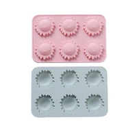 diy6 homemade chocolate candy mold with little sun ice tray mold biscuit oven baking cake mold kitchen multi tool accessories