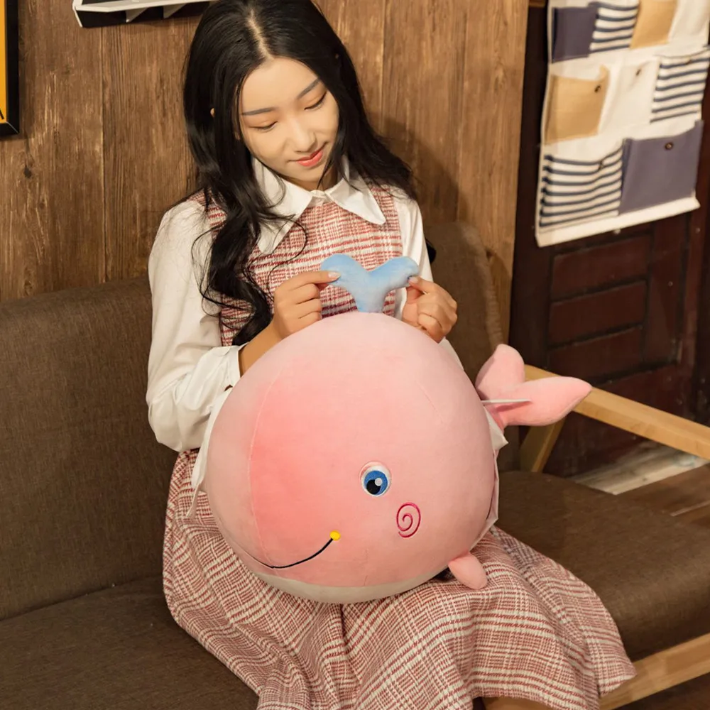 

1PCS 2 Colors Super Soft Plush Toy Sea Animal Big Kawaii Whale Soft Toy Stuffed Animal Children's Birthday Gift