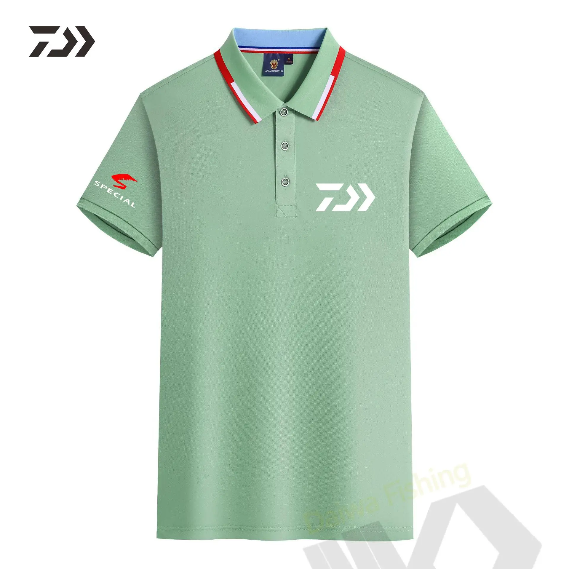 

Daiwa Fishing t Shirts for Men Polo Anti-Pilling Anti-Fade Breathable Soft Durable Solid Daiwa Fishing Clothes Spring Summer