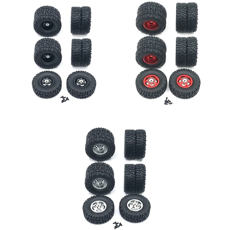 

Double Wheel Metal Wheel Rim with Rubber Tire Tyre for WPL B16 B36 Q60 Q63 Q64 6WD 6X6 RC Truck
