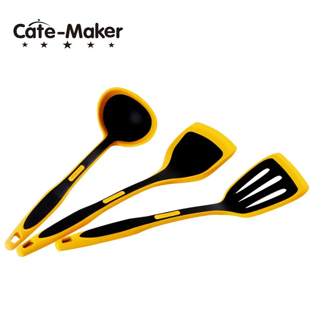 Cate Maker 3 шт. силиконовые антипригарные кухонные принадлежности набор посуды