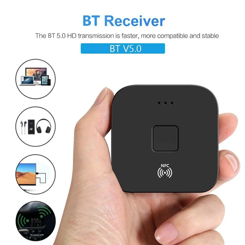 WB11 Bluetooth 5 0 приемник беспроводной o адаптер APT-X NFC CVC6.0 с микрофоном AUX Out для