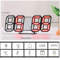 3d led digital clocks alarm desktop multifunction calendar electronic table watch desk clock wall office living room home decor