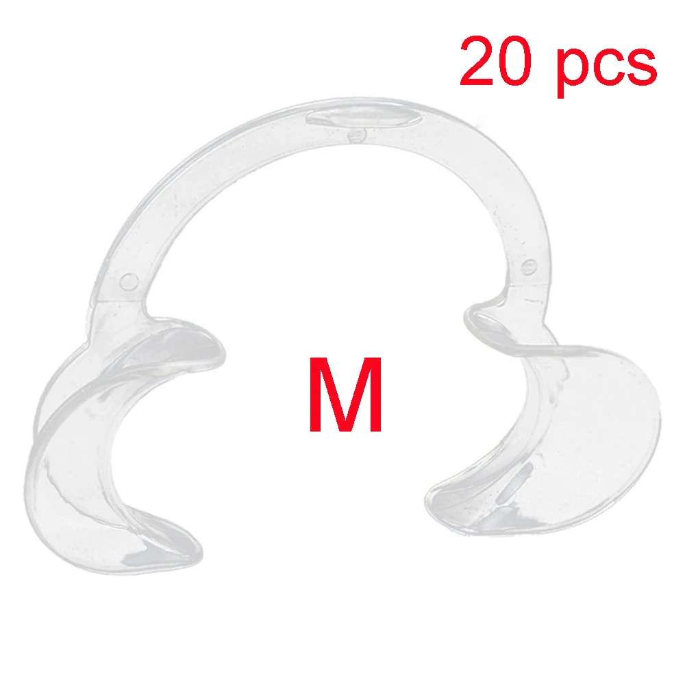 20 pc Transparent M 20pcs C Форма роторасширитель рот кляп стоматологические инструменты для щек Ретрактор рот Рассекатель губы ротовой роторасширитель для чистки стоматологические материалы - Цвет: 20 pc Transparent M