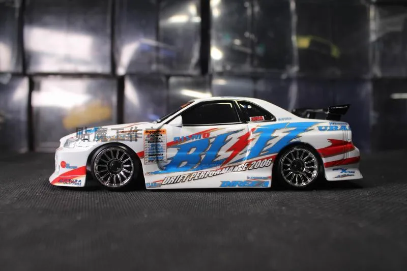 1/24 1/28 Scale RC ONROAD RACE Drift Flat HPI Kyosho Car Body shell Decals Stickers Logos-NNnissan BLITZ DUNLOP ER34 | Игрушки и хобби