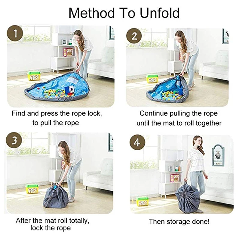 Многофункциональный Детский игровой коврик сумки для хранения игрушек прочные