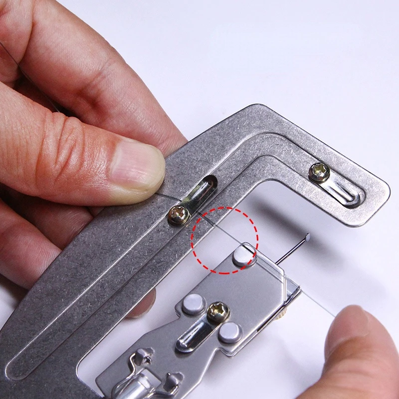 Manual Tying Fishing Hook with Line Machine Portable Stainless Steel Fish Hook Line Knotter Fishing Hooks and Line Tier Machine