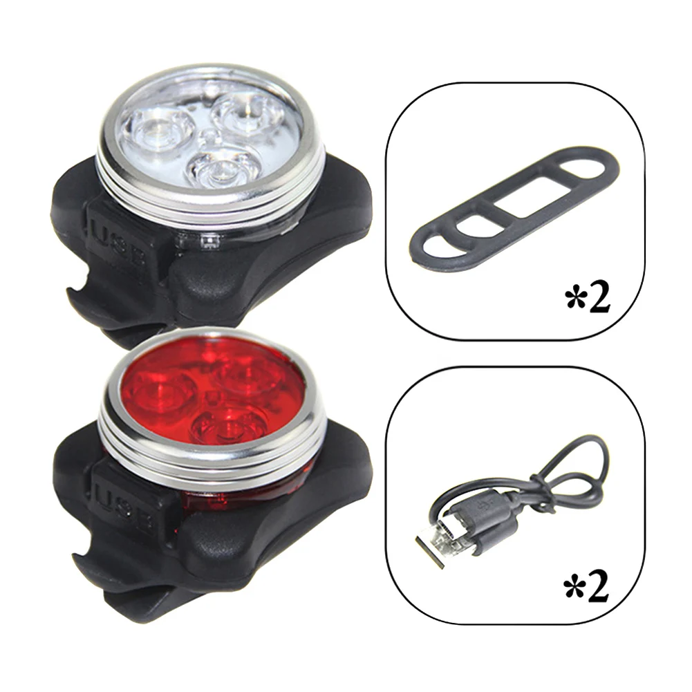 Перезаряжаемый велосипедный светильник яркий светодиодный передний задний