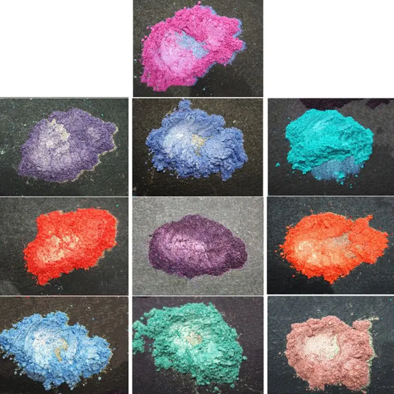 Перламутровые пигменты Aurora Resin Mica 21 цвет создание ювелирных изделий | Украшения и