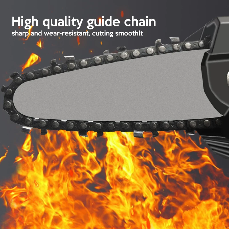 24V Rechargeable Lithium Battery Electric Pruning Saw, Portable Mini Woodworking Chainsaw for Garden Logging image 4