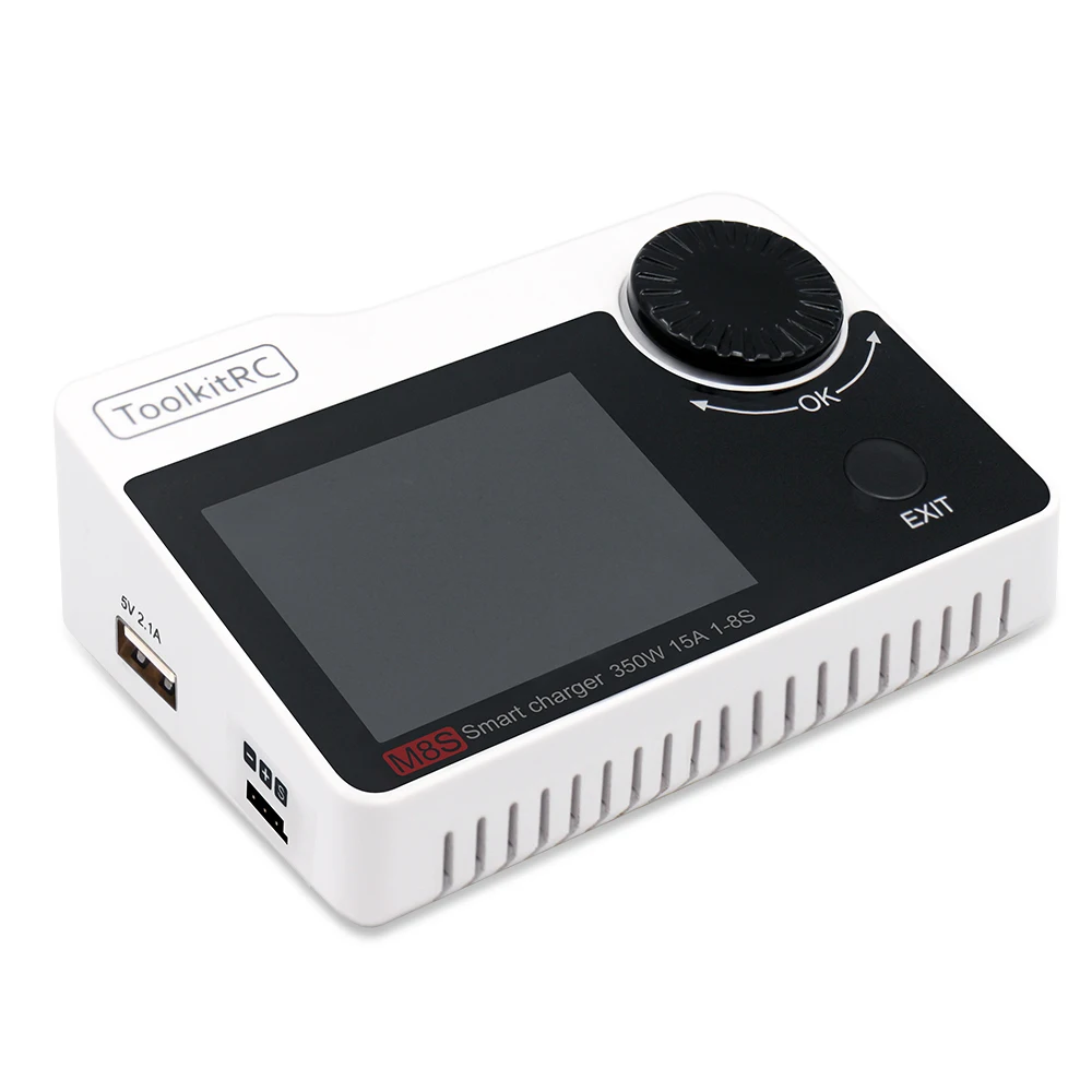 Балансирующее зарядное устройство ToolkitRC M8S 400 Вт 18А с цветным экраном для батарей