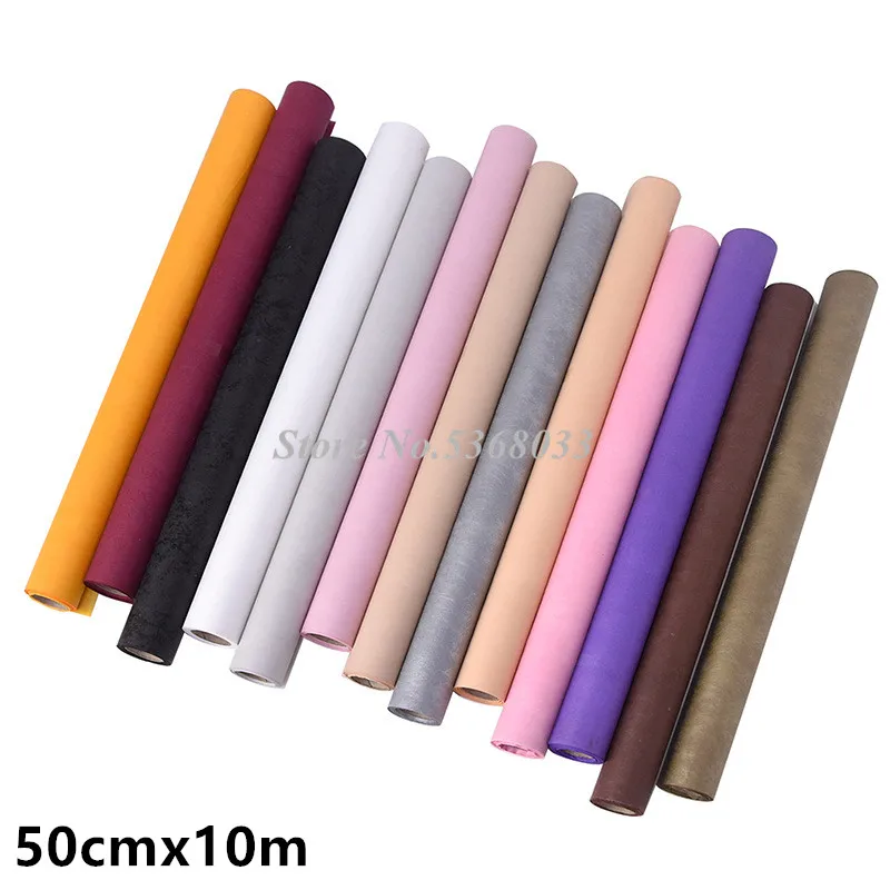 50 см x 10 м шелковые нетканые Цветочные оберточная бумага рулон водонепроницаемые Цветочные упаковочные бумаги подарочная упаковка крафт-бумаги