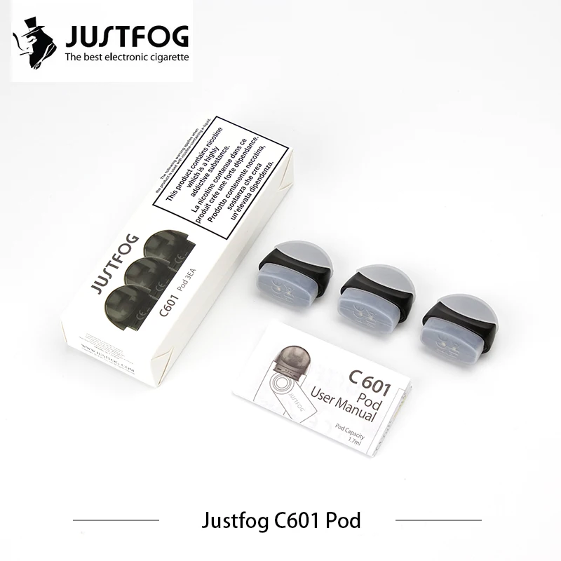 

3/6/9/12/15pcs Original Justfog C601 pod 3pcs per pack for justfog C601 starter kit 1.7ml capacity top refill pod cartridge