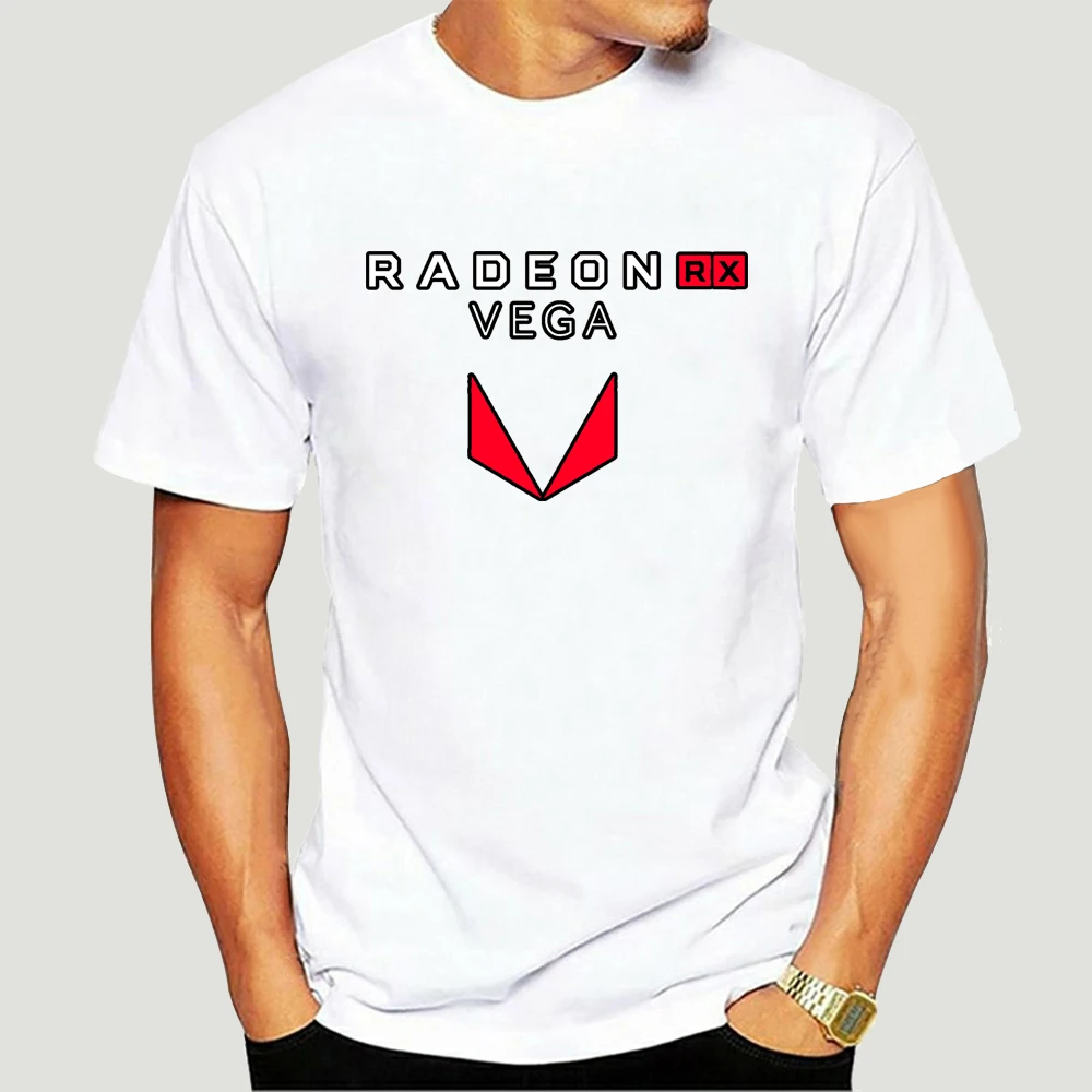 Футболка для геймеров AMD Radeon RX Vega PC graph process мужские футболки Geek повседневная