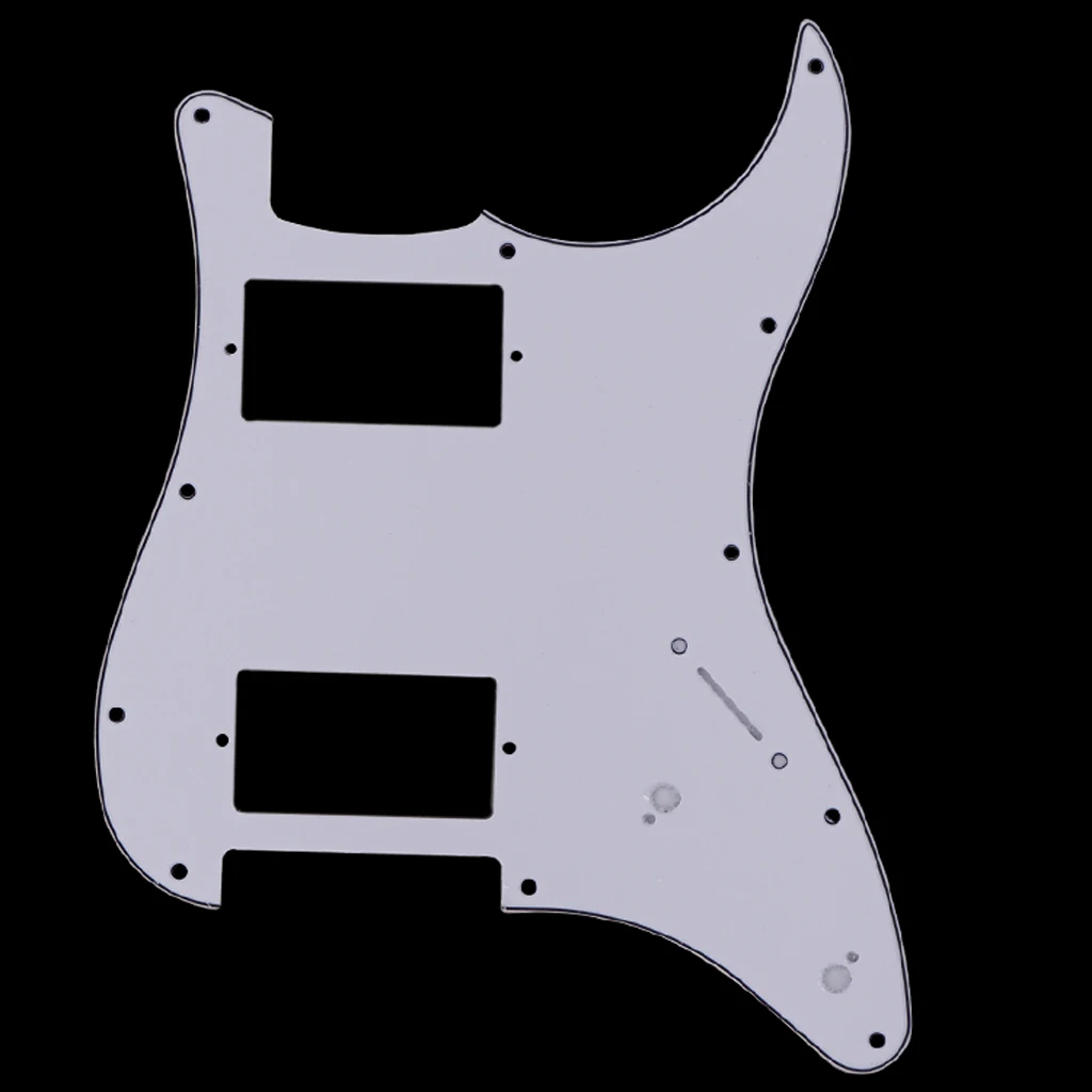 

3Ply 11 Holes Electric Guitar Pickguard for Standard St sq, White