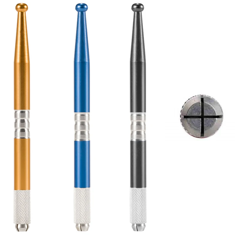 

5pcs Gold Black Color Microblading Pen Manual Tattoo Machine Needle Blade Permanent Makeup Embroidered Eyebrow Lips Supplies