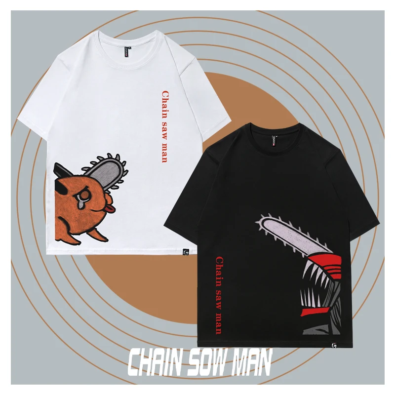 Аниме бензопила человек хаякава Аки летняя новая футболка Косплей свободные