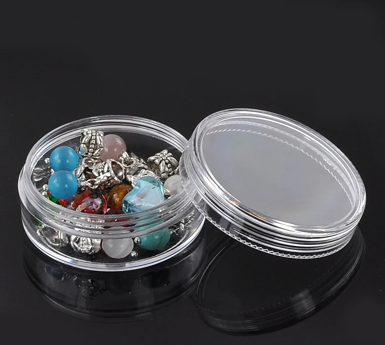 

DoreenBeads Plastic Storage Containers Round Transparent 5.0cm(2") X 5.0cm(2"), 1 Piece 2021 New