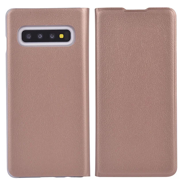 Rose Gold Кожаный Чехол-книжка Бумажник чехлы на samsung Galaxy S10 плюс S10E 5G S9 M10 M20 J4 J6 A6 A8 плюс A7 A10 A70 A 6 7 8 10 70 M 20 S 10 10e 9 Роскошный Противоударный чехол С карманом для пластиковых карт - Цвет: Rose Gold
