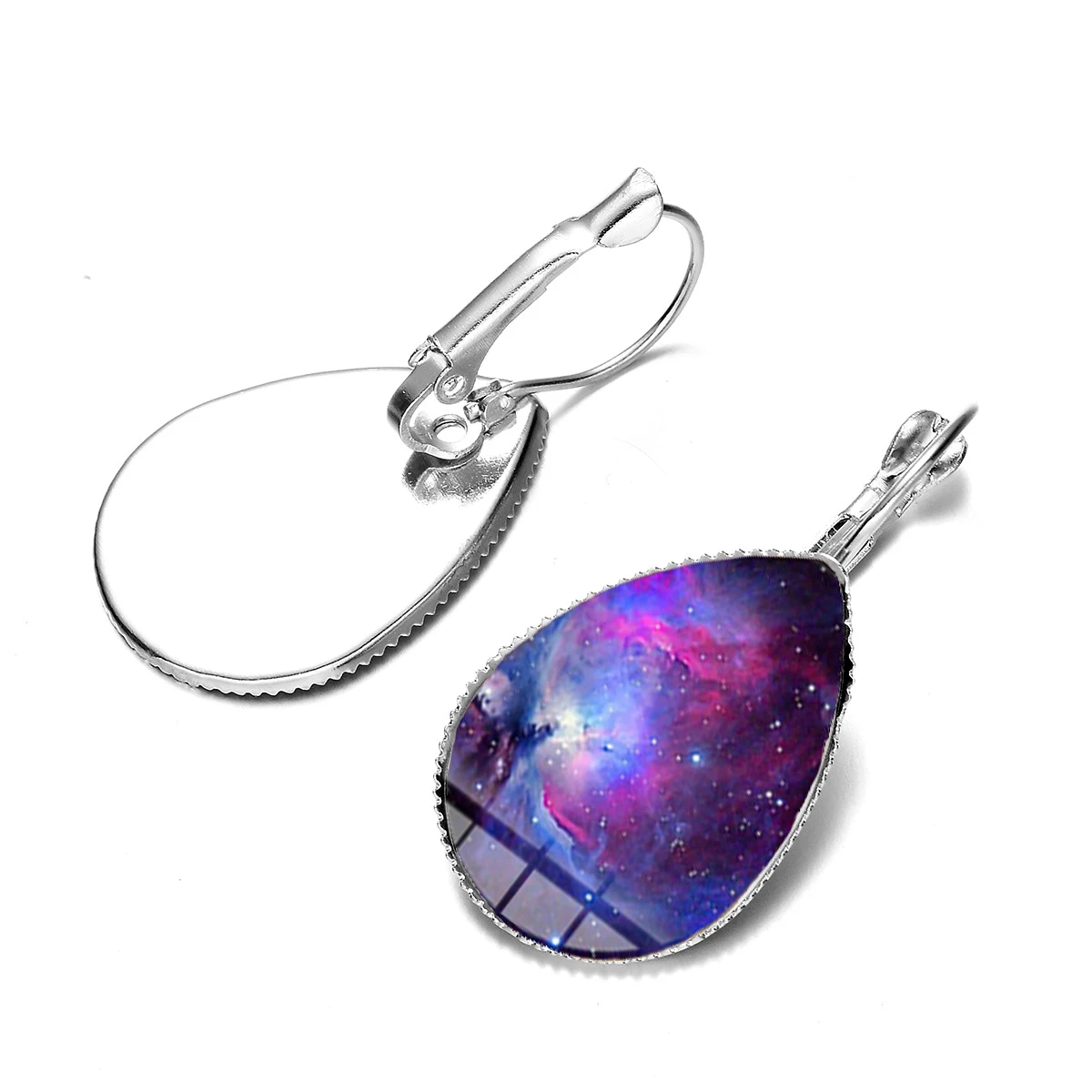 Азиатских Galaxy Туманность Капли серьги Романтический пространство стекло