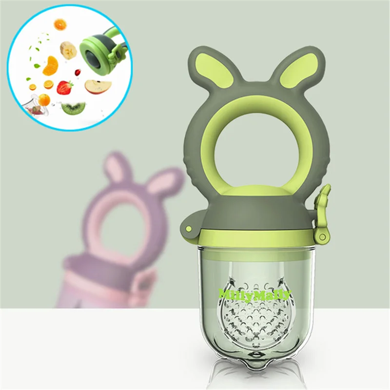 

Baby Teether Nipple Fresh Fruit Food Safe Baby Pacifiers Feeder Silicone Daily Fruit Feeding Baby Food Container Pacifier Bottle