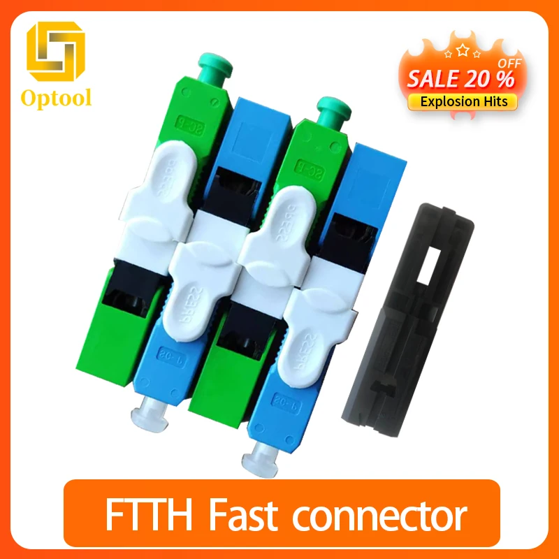 100 300 шт. FTTH SC APC Волоконно оптический Быстрый Соединитель UPC волоконно