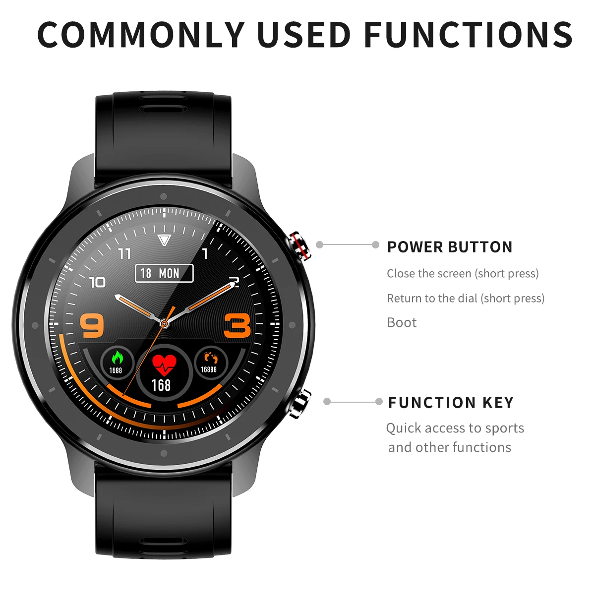 Круглый сенсорный экран Смарт-часы с шагомером для мужчин и женщин браслет