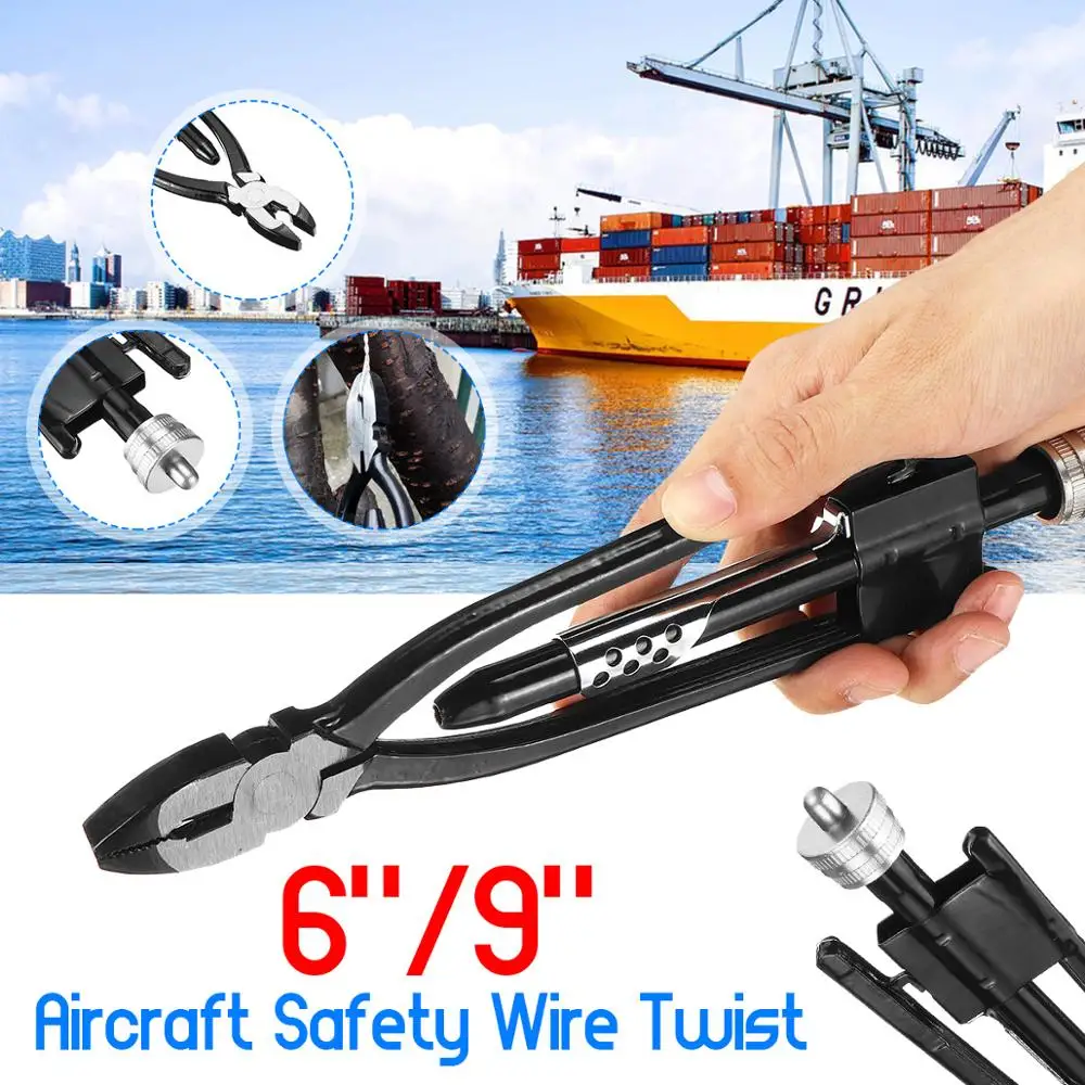 

9inch 6inch Aircraft Safety Wire Twisting Wiring Lock Pliers Tool Electrical