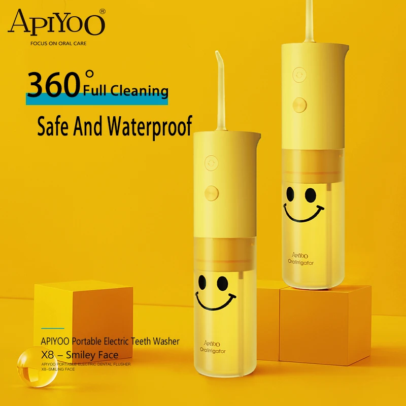

APIYOO Oral Irrigator USB Rechargeable Water Floss Portable Dental Water Flosser Jet 150ml X8 X7 Irrigator Dental Teeth Cleaner