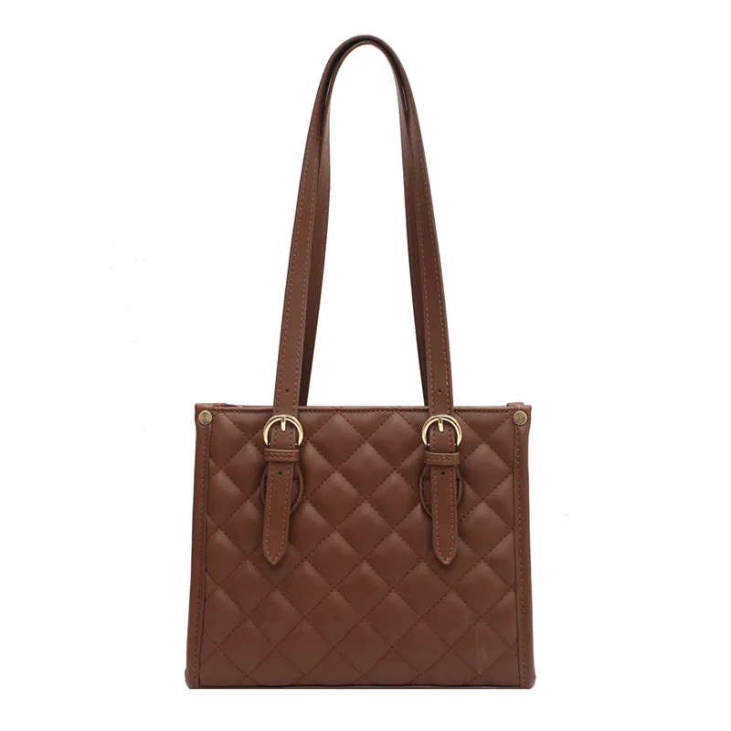 

Elegant Female Lattice Tote bag 2020 Fashion New High quality PU Leather Women's Designer Handbag Vintage Large Shoulder bag