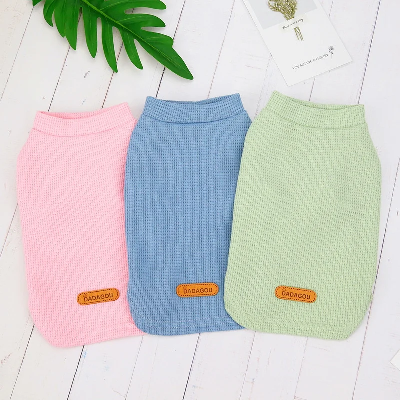 

Solid Dog T-shirt Pet Clothes Spring Summer Puppy Cat Kitten T-shirt Chihuahua Pug Shirts Apparel Cute Dog Costumes Dog Products