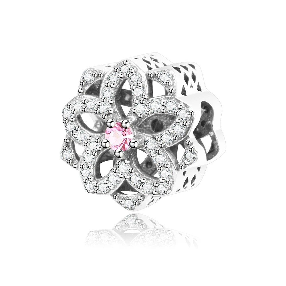 

Fashion Flower Beads Fit Original Pandora Charm Bracelet Pendant 925 Sterling Silver DIY Jewelry Making Berloque 2018 Newest