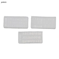 3pcs small size numbers letters mold kit alphabet pendant uv resin silicone mold jewelry making tools nail art crafts