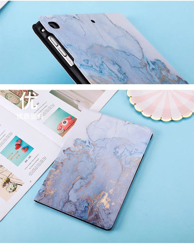 Магнитный флип чехол с мраморным рисунком для iPad 4 A1458 A1459 A1460 мягкий силиконовый