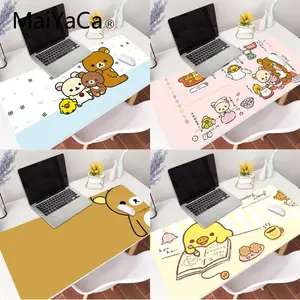 MaiYaCa 70x40 см милый Rilakkuma Медведь игровой коврик для мыши для ноутбука коврик для мыши большой замок края клавиатуры Deak коврик для Cs Go LOL