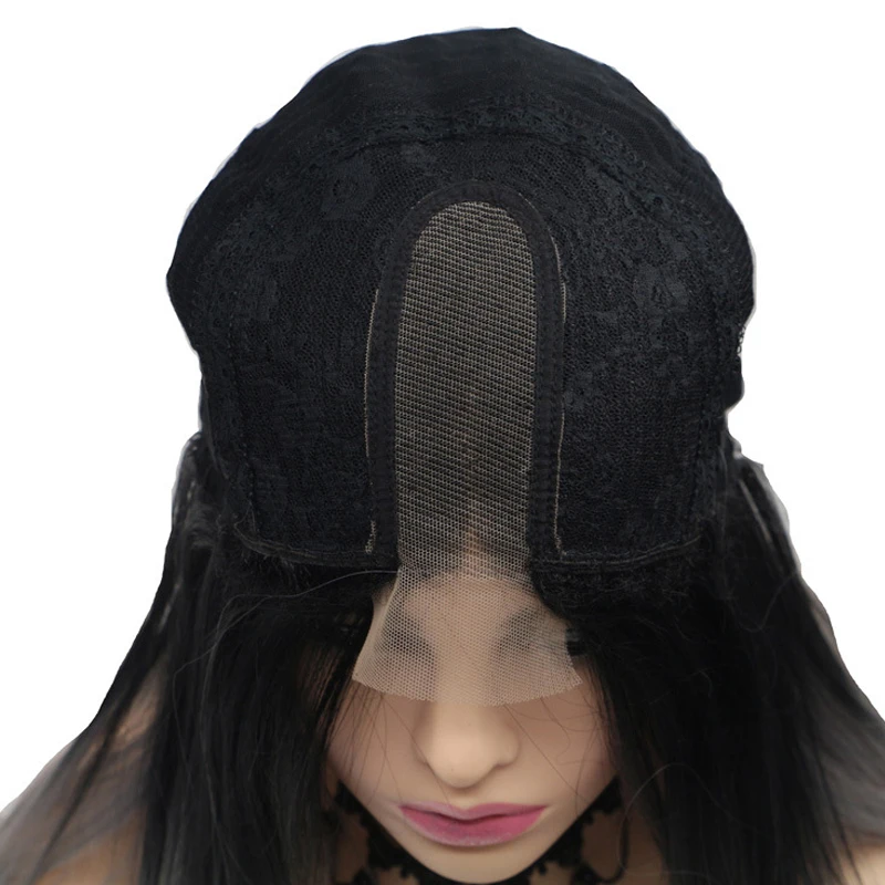 

DANBO black wig long wavy synthetic small lace wig female natural wig cosplay wig heat-resistant fiber hair