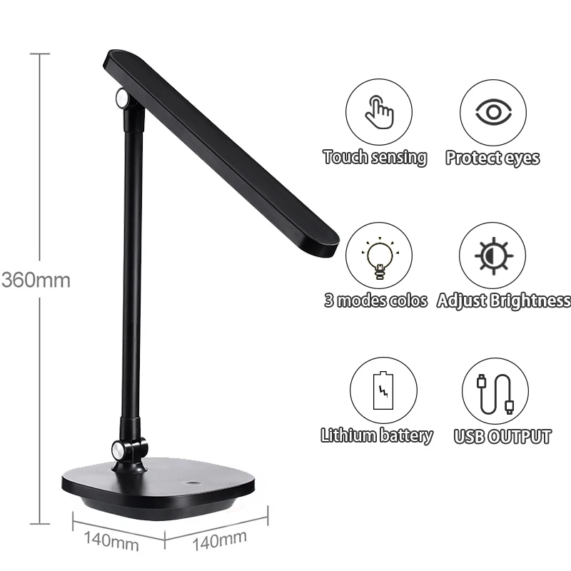2020 новый дропшиппинг перезаряжаемый светодиодный настольная лампа Регулируемая