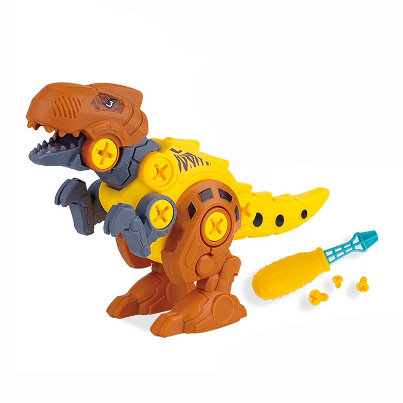 DIY Disassembly Dinosaur Model Toy Set Screw Nut Assembly Plastic Blocks Early Educational Toys For Children Kids Baby Gift | Игрушки и