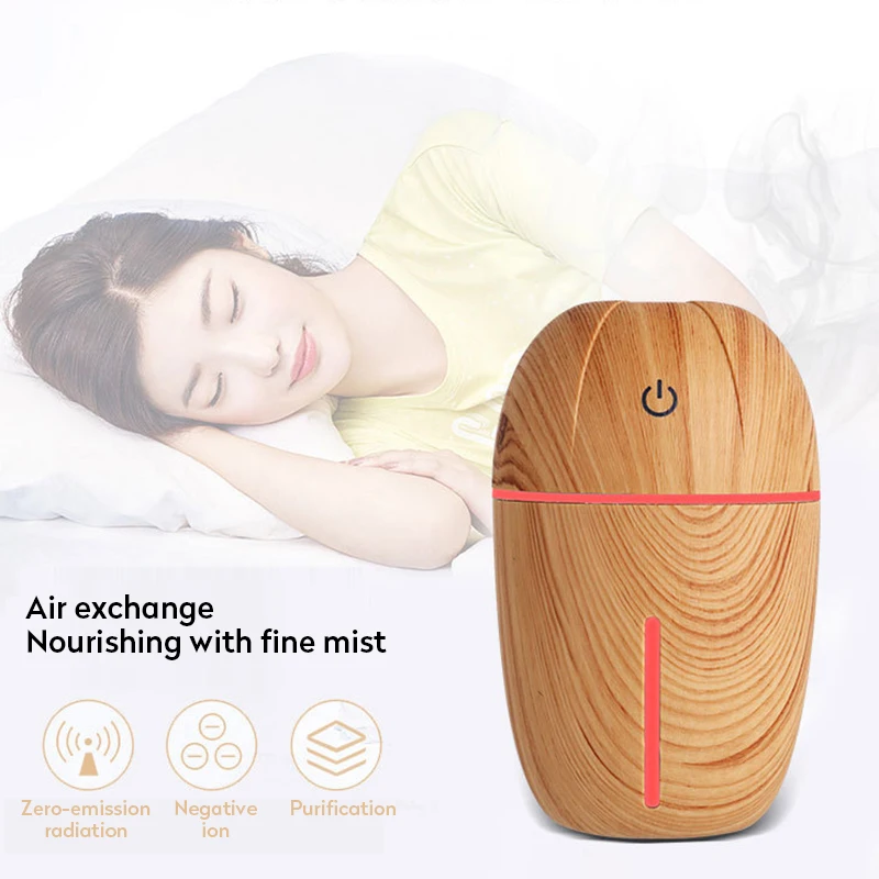 Мини USB Арома эфирное масло диффузор деревянный ультразвуковой увлажнитель