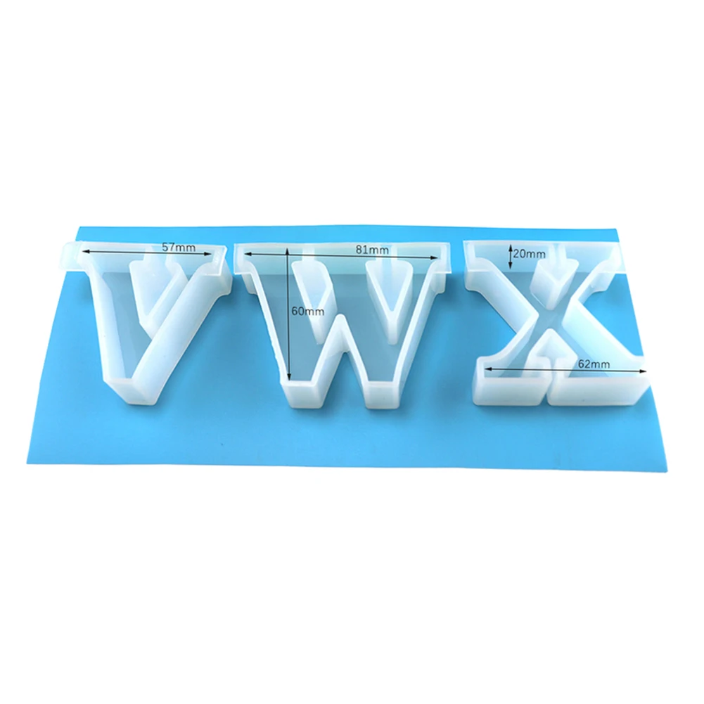 

3Pcs Letter Heart Shape Epoxy Mold Handcraft Jewelry DIY Silicone Pendant Mould Kids Educational Toys for Children Gift