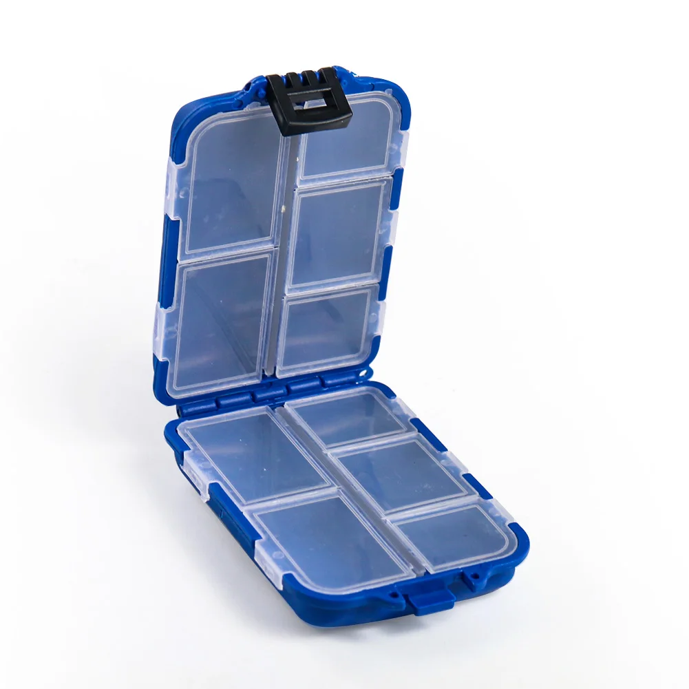 

10 Compartment Fishing Tackle Box Plastic Storage Case Box Holder Fishing Lure Bait Fish Hook Boxes Outdoor Fishing Accessories