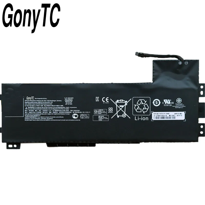 GONYTC VV09XL Новый 11 4 V 90Wh Аккумулятор для HP ZBook15 ZBook17 G3 808398-2C1 808452-001 HSTNN-DB7D V09 | Компьютеры