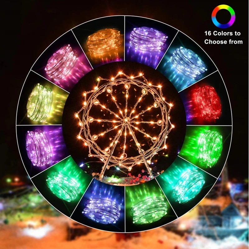 

Christmas Tree Decoration LED Lights Smart Bluetooth Personalized String Light Customized App Remote Contro Led Fairy Garlands