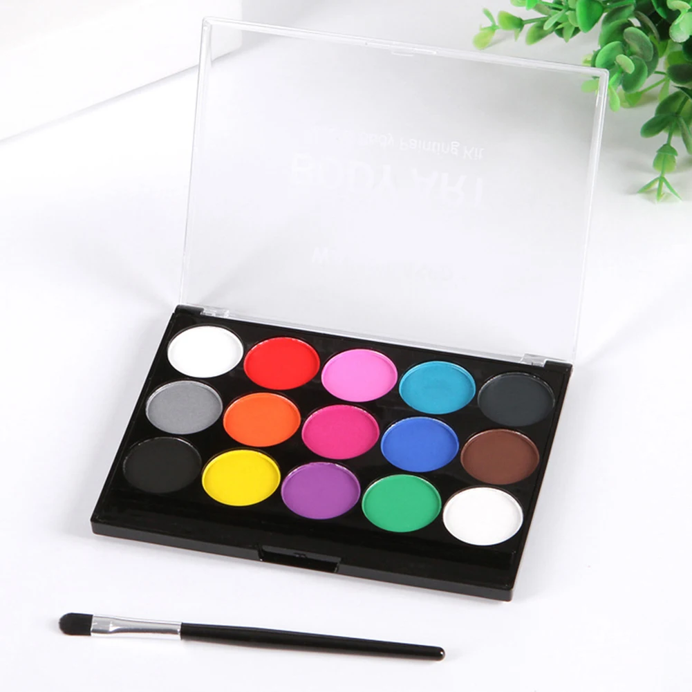 15 цветов многоцветная масляная краска для татуировки лица тела Хэллоуина