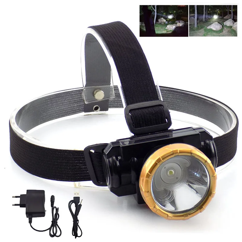 Мощный светодиодный налобный фонарь заряжаемый супер яркий для ночной рыбалки