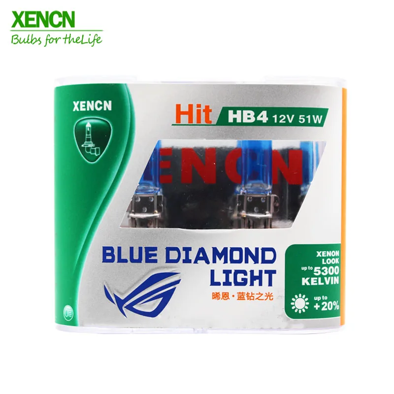 Галогенные автомобильные лампы XENCN HB4 9006 12 в 51 Вт 5300K Emark синие алмазные точечная