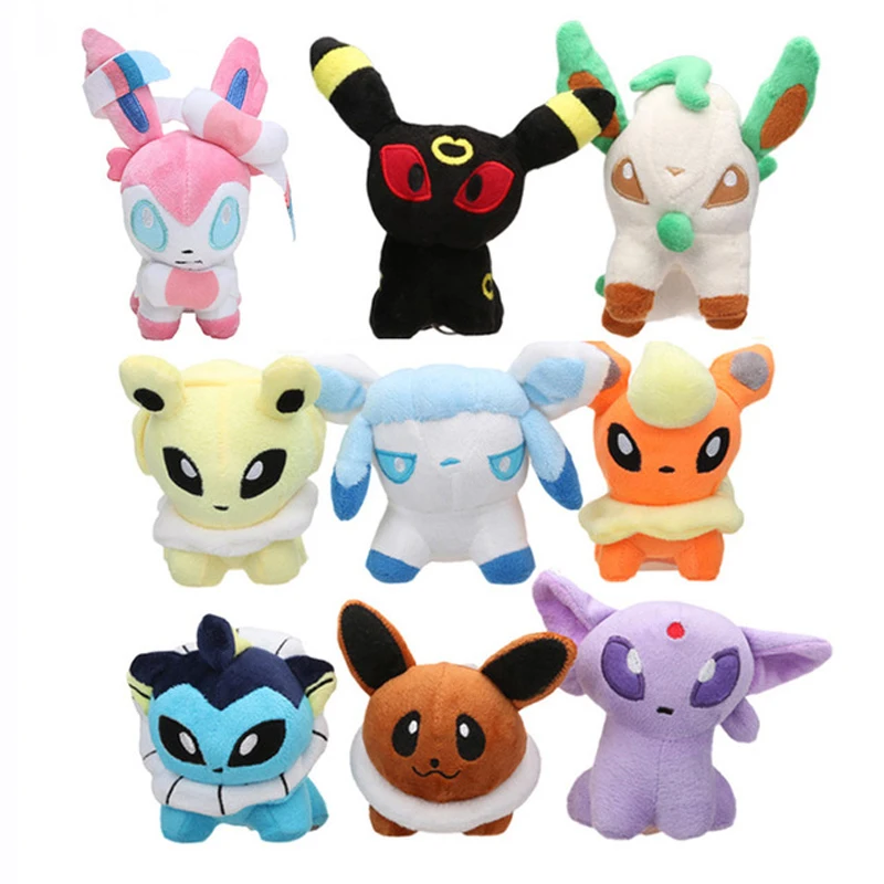 12 см Takara Tomy Pokemon pikachu eevee плюшевые игрушки Sylveon Umbreon Espeon Jolteon Vaporeon flarion Glaceon плюшевые мягкие животные