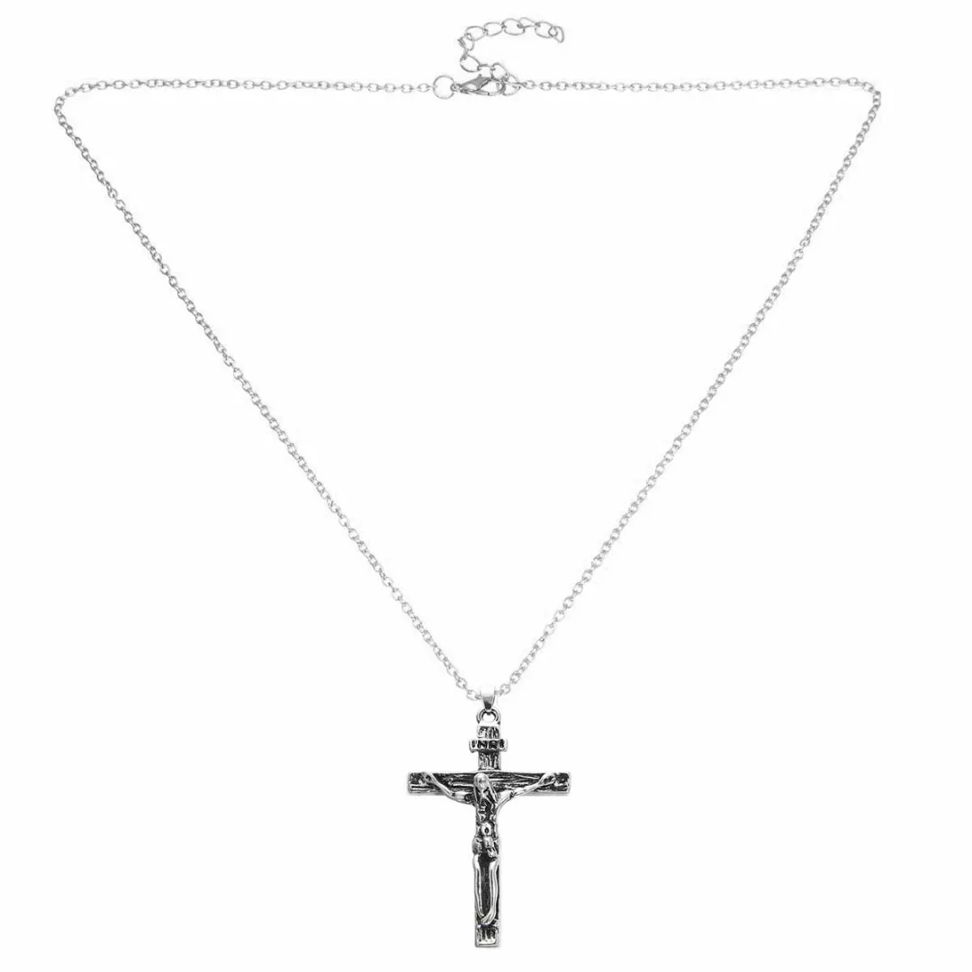 Мужские и женские колье с подвеской в виде креста старинный металлический крест