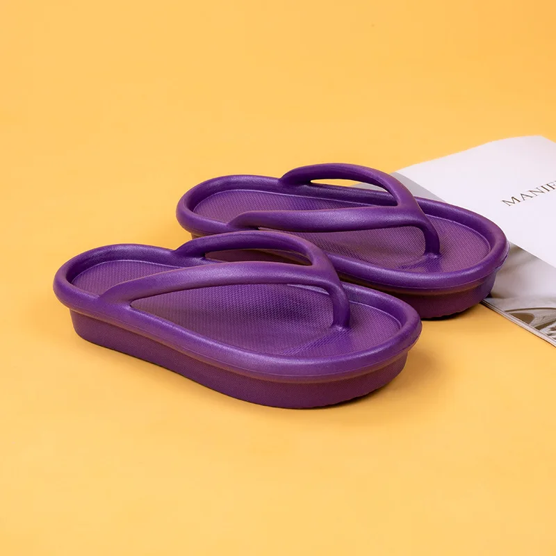 

2021 QIWN Slipper female, indoor in summer, simple, casual flip flop, thick soled sandals