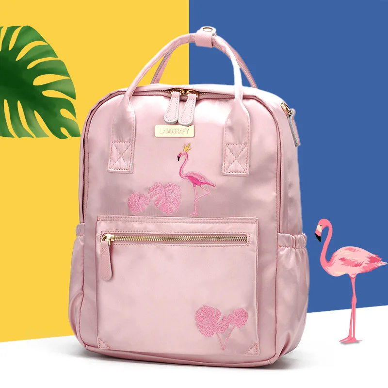 Школьная сумка с Фламинго Женская Новая Модная студенческая